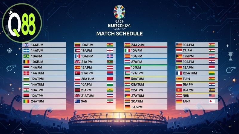 Lịch bóng đá Euro – Cập nhật đầy đủ và chi tiết