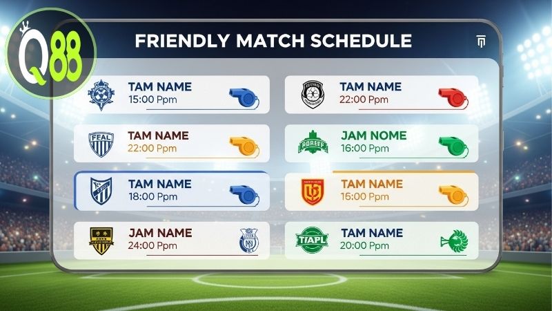 Lịch thi đấu giao hữu – Cập nhật nhanh nhất 2025